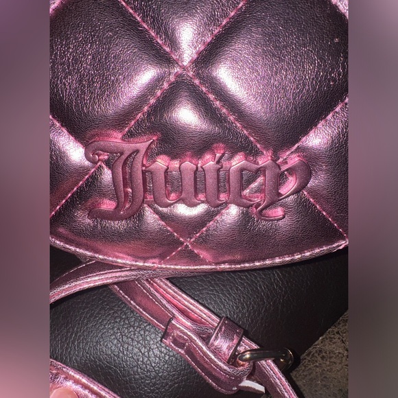 Juicy Couture Pretty Game Strong Crossbody Pink Blush Metallic - Picture 3 of 6